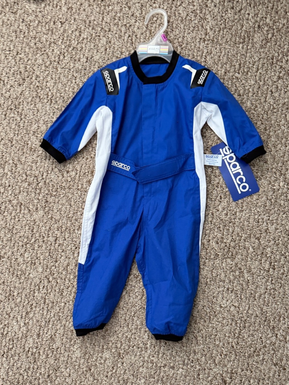 Sparco Blue & White Kids Racing Suit